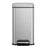 Pedal Trash Can - Steel Bin and Plastic Inner Bucket - Silver