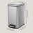 Pedal Trash Can - Steel Bin and Plastic Inner Bucket - Silver