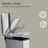 Pedal Trash Can - Steel Bin and Plastic Inner Bucket - Silver