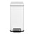 Pedal Trash Can - Steel Bin and Plastic Inner Bucket - White