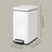Pedal Trash Can - Steel Bin and Plastic Inner Bucket - White