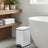 Pedal Trash Can - Steel Bin and Plastic Inner Bucket - White