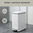 Pedal Trash Can - Steel Bin and Plastic Inner Bucket - White