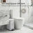 Pedal Trash Can - Steel Bin and Plastic Inner Bucket - White