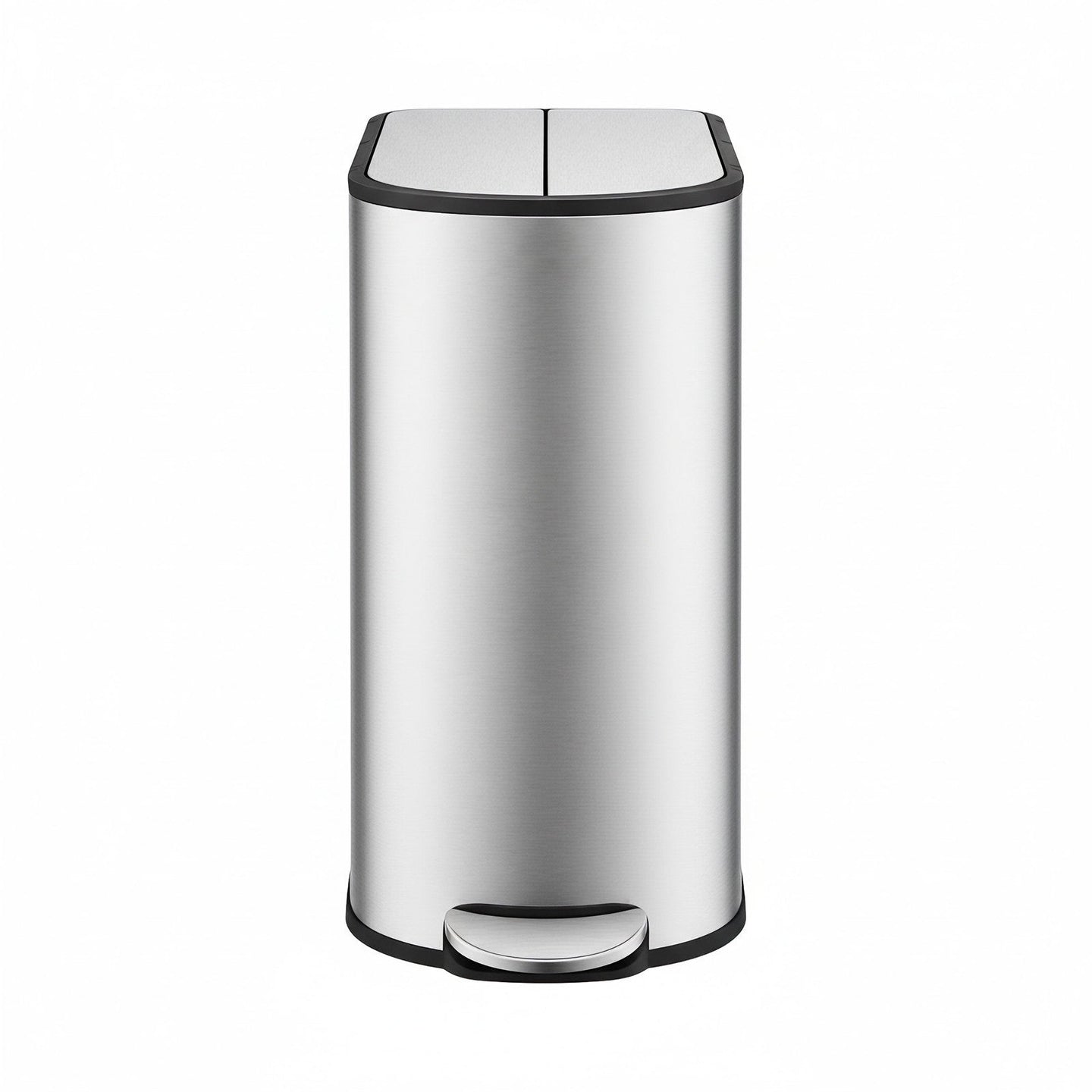 Dual Compartment Recycling Bin - Plastic - Slim Design