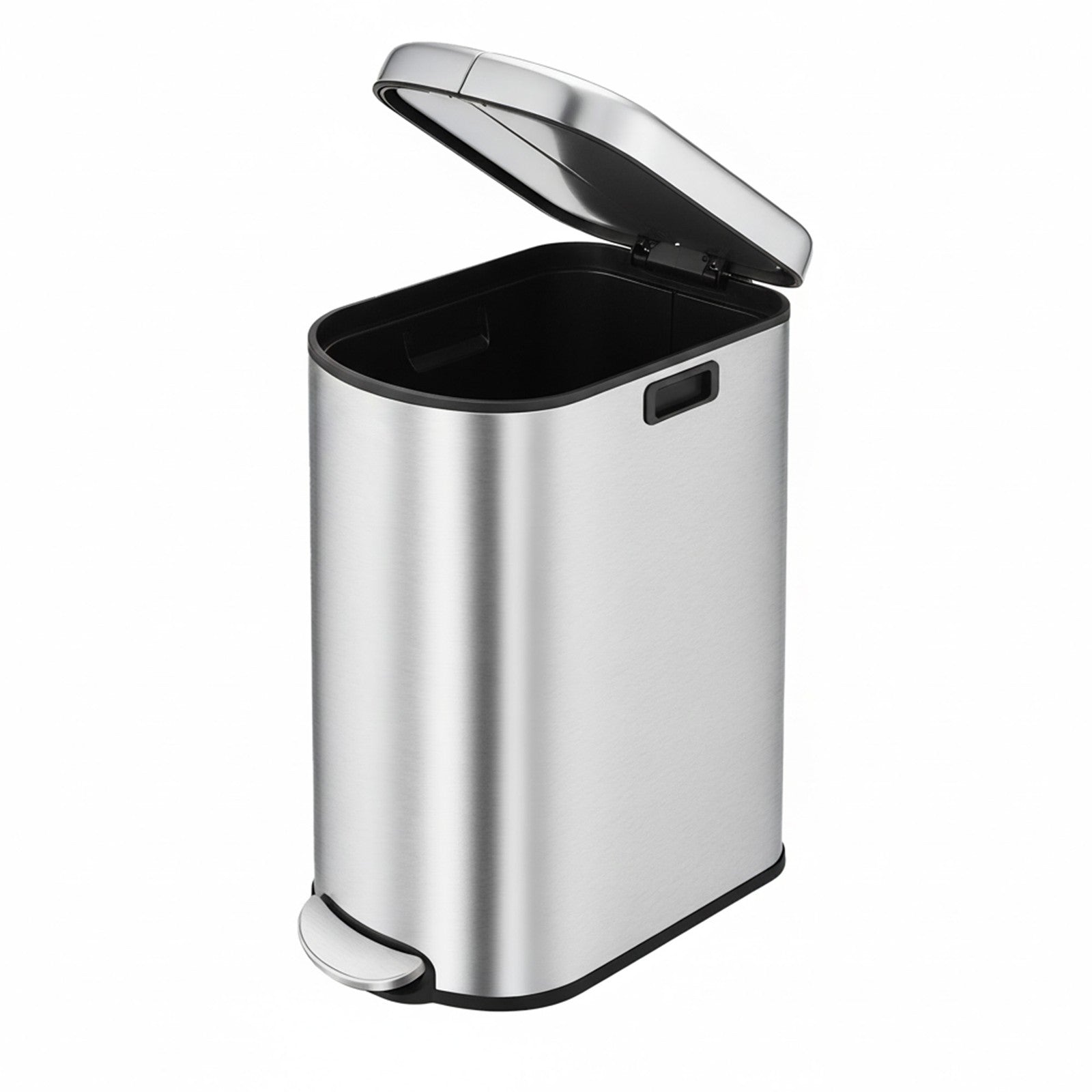 Dual Compartment Recycling Bin - Plastic - Slim Design