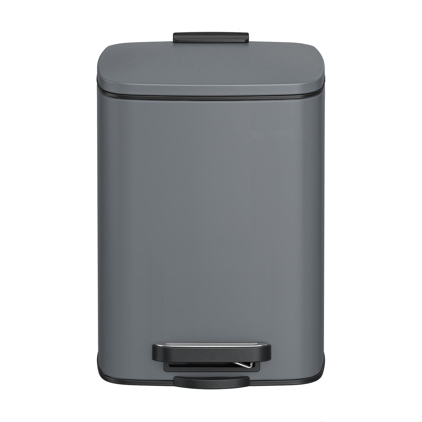 Bathroom Bin, Toilet Bin - Steel Bin and Plastic Inner Bucket - Gray