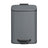 Bathroom Bin, Toilet Bin - Steel Bin and Plastic Inner Bucket - Gray