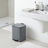 Bathroom Bin, Toilet Bin - Steel Bin and Plastic Inner Bucket - Gray