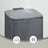 Bathroom Bin, Toilet Bin - Steel Bin and Plastic Inner Bucket - Gray