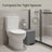 Bathroom Bin, Toilet Bin - Steel Bin and Plastic Inner Bucket - Gray