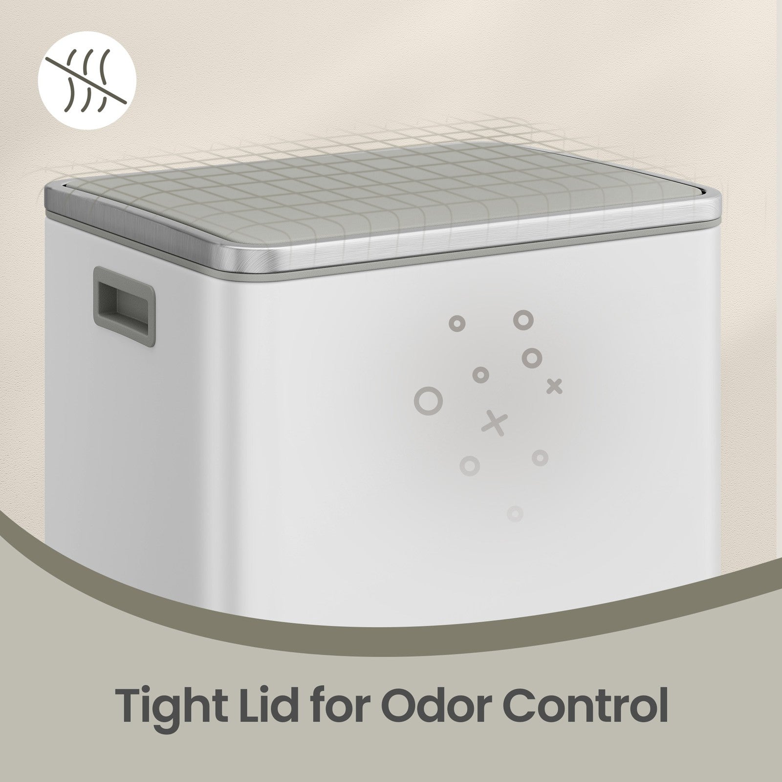 Kitchen Trash Can - 50L - Stainless Steel - Soft Close Lid