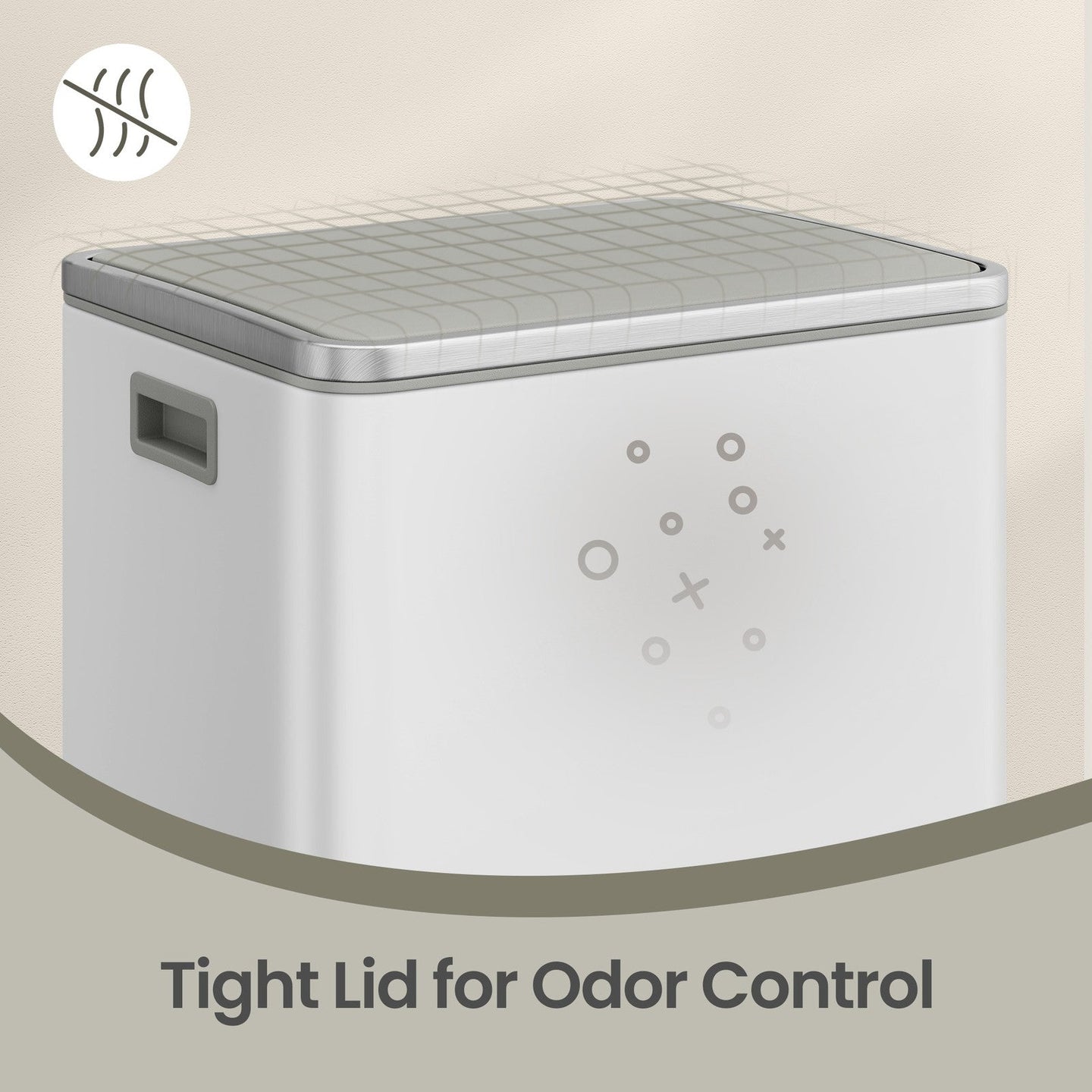Kitchen Trash Can - 50L - Stainless Steel - Soft Close Lid