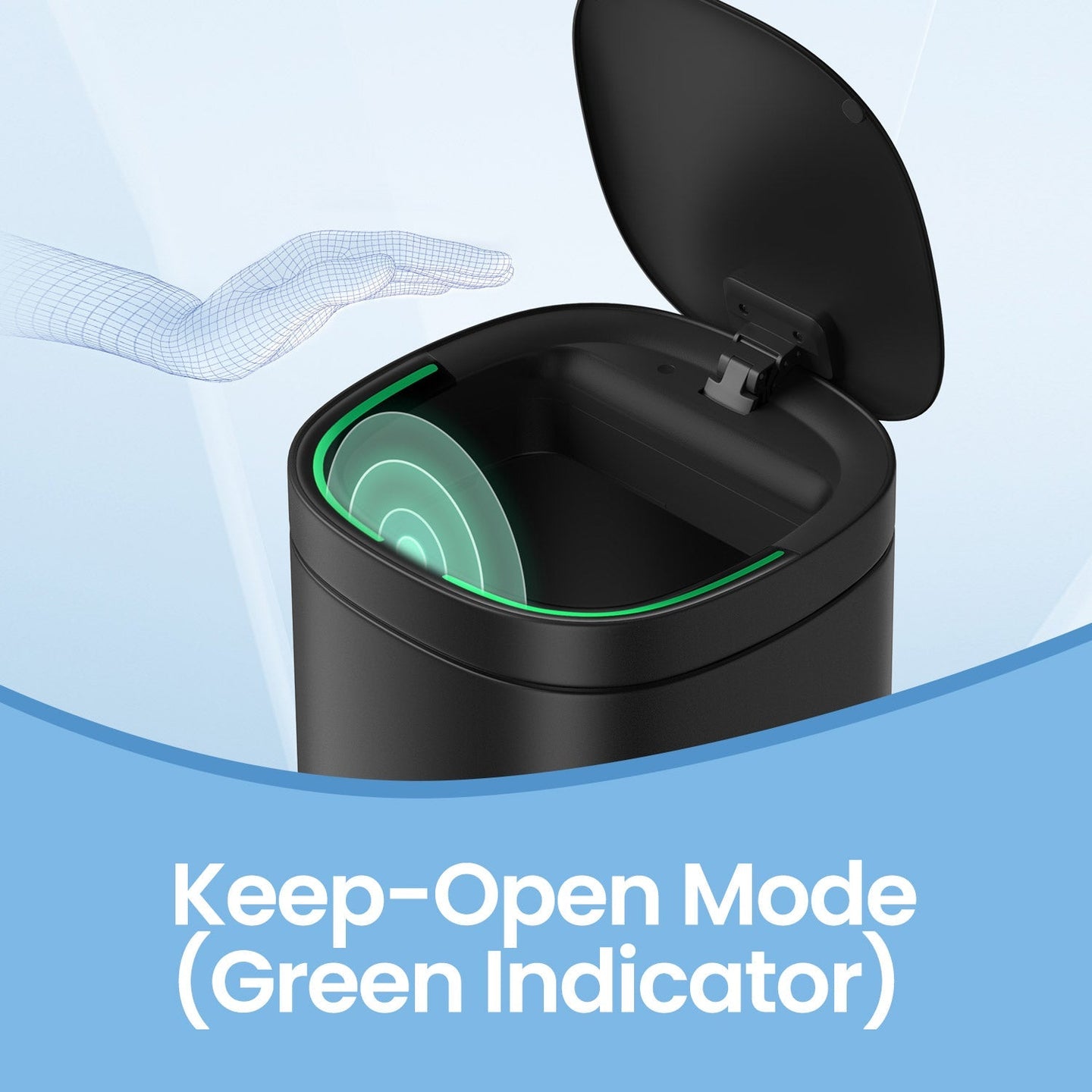 Motion Sensor Trash Can - Stainless Steel - Silver - 50L Capacity with Ozone Odour Control