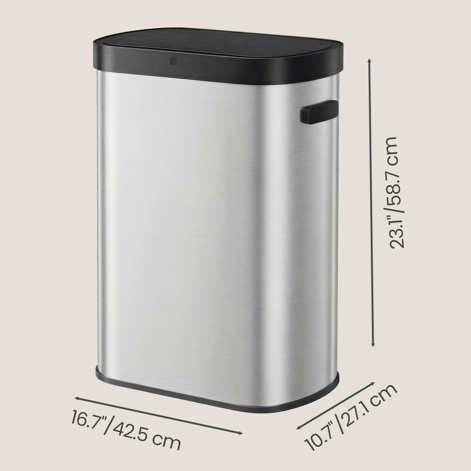 Automatic Trash Can - 50L - Steel - Motion Sensor
