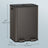 Dual-Compartment Trash Can - 60L - Steel - Soft-Close Lid