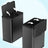 Hanging Kitchen Trash Can - 8L - Steel - Lid with Wall-Mount and Cabinet Door Hooks