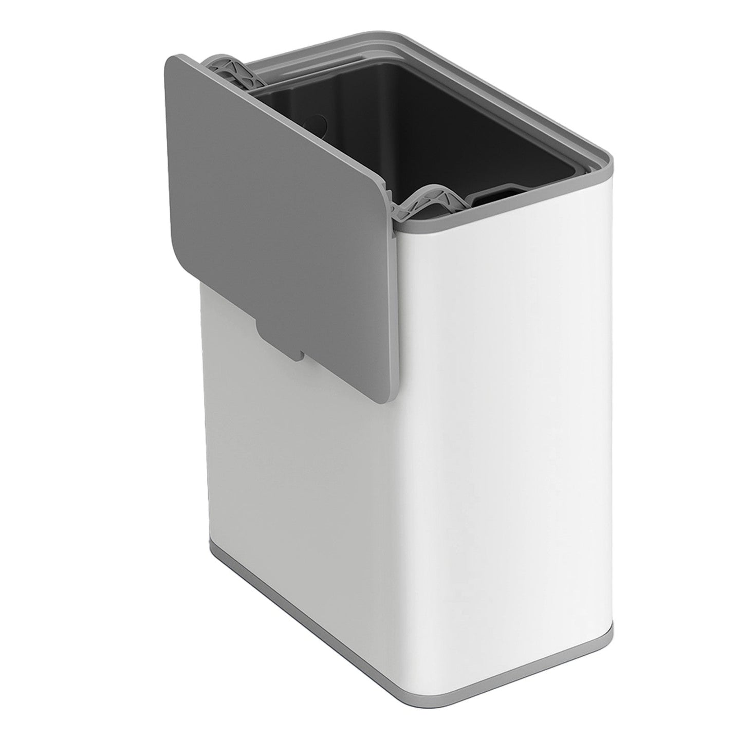 Steel Compost Bin - Stainless Steel - Silver - 8L Capacity