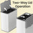 Steel Compost Bin - Stainless Steel - Silver - 8L Capacity