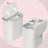Hanging Trash Can - Plastic - White - Wall Mounted with Lid