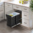 Pull-Out Recycling Bin - 15L - Steel Frame - Double Compartment