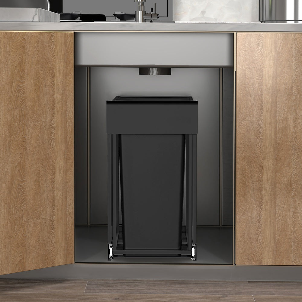 Pull-Out Recycling Bin - 15L - Steel Frame - Double Compartment
