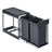 Kitchen Bin for Recycling and Waste - 15L - Steel Frame - Double Compartments