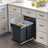 Kitchen Trash Can - 20L - Steel Frame - Double Compartments