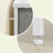 Dresser - Fabric - Light Grey and White - Slim Design with 4 Drawers