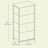 Dresser - Fabric - Light Grey and White - Slim Design with 4 Drawers