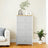 Dresser - Fabric - Light Grey and White - Slim Design with 4 Drawers