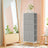 Chest of Drawers - Fabric - Light Grey and White - Tall and Slim Design with 5 Storage Drawers