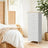 Storage Cabinet - Metal Frame - Light Grey and White - Tall Slim Design with 5 Drawers