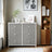 Dresser - Fabric - Rustic Brown and Black - 6-Drawer Storage Unit with Metal Frame