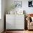 Dresser - Fabric - Rustic Brown and Black - 6-Drawer Storage Unit with Metal Frame