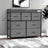 Dresser Cabinet - Fabric - Dove Grey - 7 Drawer Storage Organizer