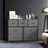 Dresser Cabinet - 7 Fabric Drawers - Metal Frame - Dove Grey