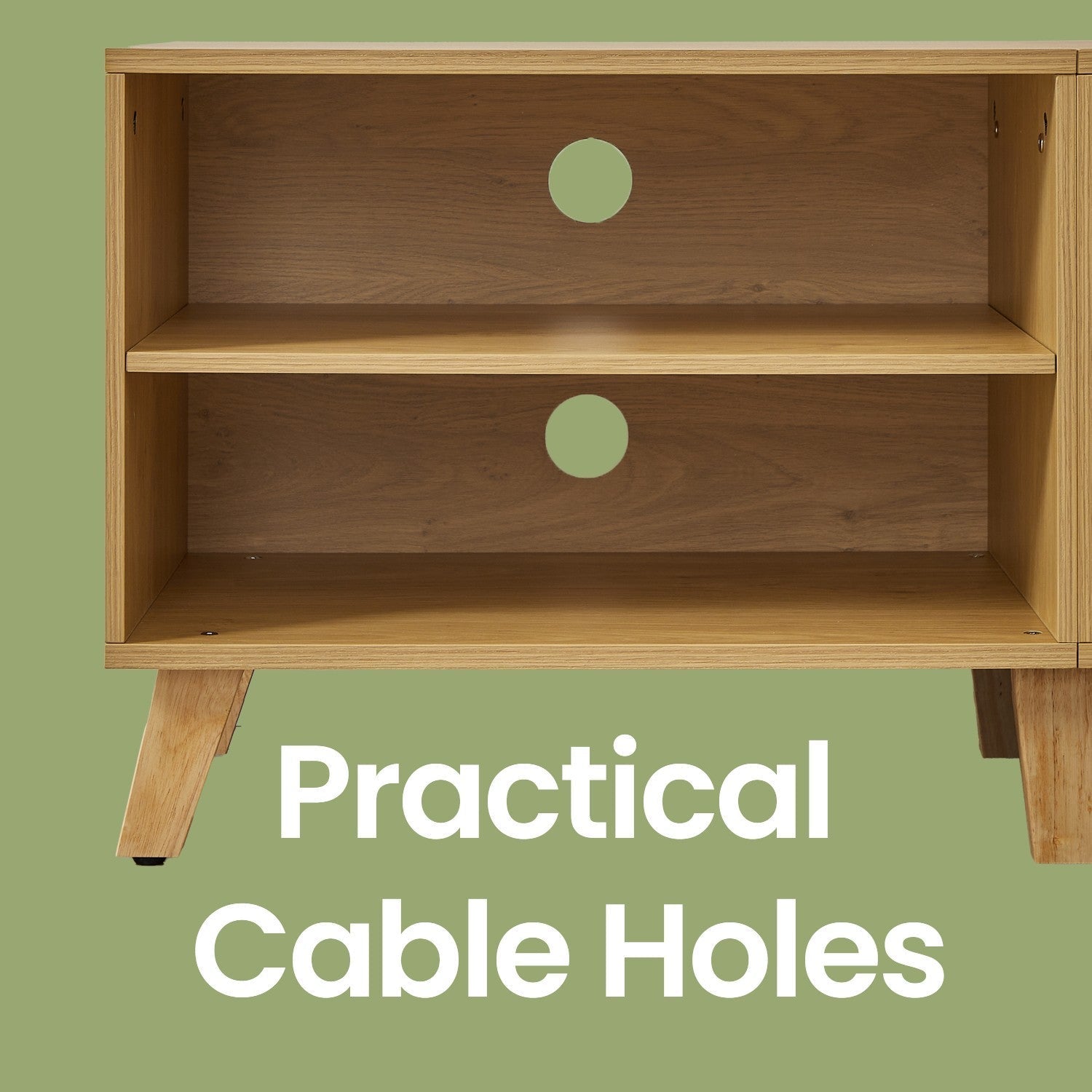 TV Cabinet - Wood - Straw Yellow - 140 cm Long