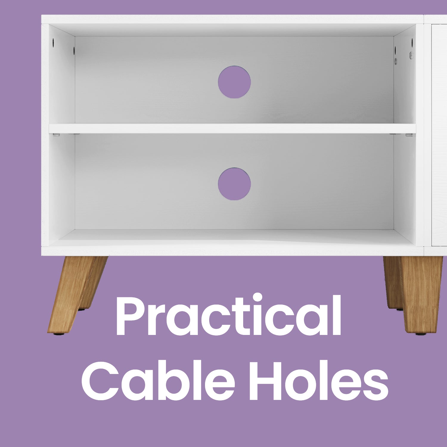 TV Cabinet - Wood - Straw Yellow - 140 cm Long