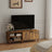 Media Console Table - Wood - Brown - Two-Door Design for TVs up to 60 Inches
