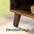 Media Console Table - Wood - Brown - Two-Door Design for TVs up to 60 Inches