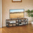 TV Stand for TV up to 70 Inches - Wood and Steel Frame - Rustic Brown