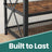 TV Stand for TV up to 70 Inches - Wood and Steel Frame - Rustic Brown