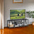 TV Stand - Wood - Rustic Brown and Black - 3-Tier Entertainment Console for Living Room