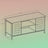 Media Console Table - Wood - Brown and Black - Louvered Doors with Storage