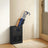 Umbrella Stand - Metal - Black - Rectangular with Removable Drip Tray and 4 Hooks