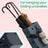 Umbrella Stand - Metal - Anthracite Grey - Square Design with Drip Tray and Hooks