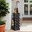 Umbrella Stand - Metal - White - Square with 4 Hooks and Removable Water Tray