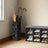 Metal Umbrella Stand - Metal - Black - Square Design with Hooks and Drip Tray