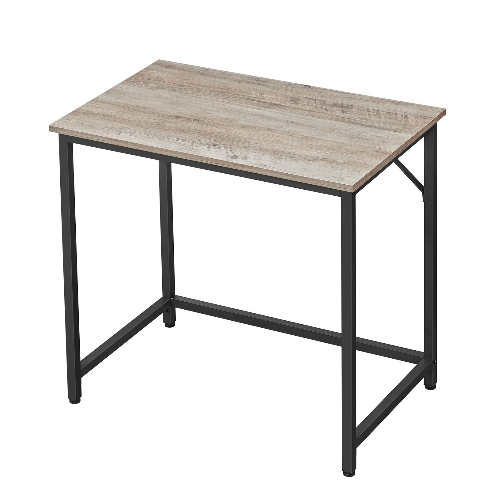Computer Desk, for Home Study - Particleboard and Steel - Brown